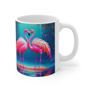 Valentine’s Day Love Flamingo Couple – Ceramic Mugs, 11oz, 15oz