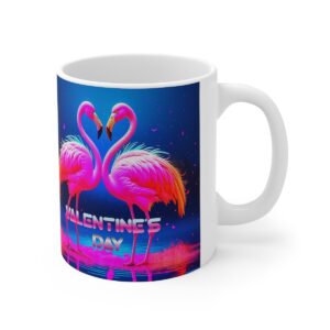 Valentine’s Day Beautiful Flamingo Couple – Ceramic Mugs, 11oz, 15oz