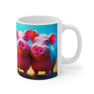 Happy Pigs – Ceramic Mugs, 11oz, 15oz
