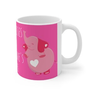 Valentine’s Day Cute Elephants – Ceramic Coffee Mugs, 11oz, 15oz