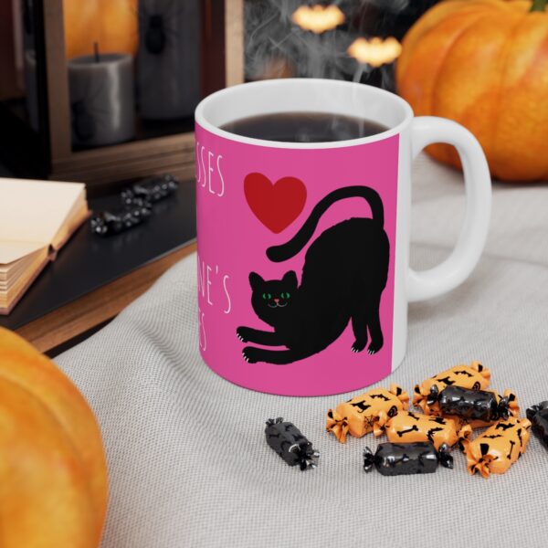 Valentine’s Day Cute Black Cats – Ceramic Coffee Mugs, 11oz, 15oz