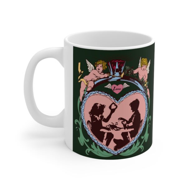 Victorian Love and Cherubs – green – Ceramic Mugs, 11oz, 15oz