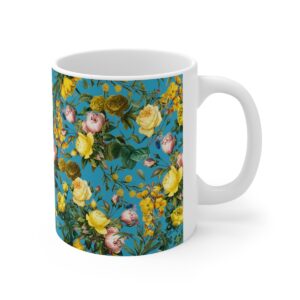 Yellow Rose Vintage Garden Pattern – Mugs, 11oz, 15oz