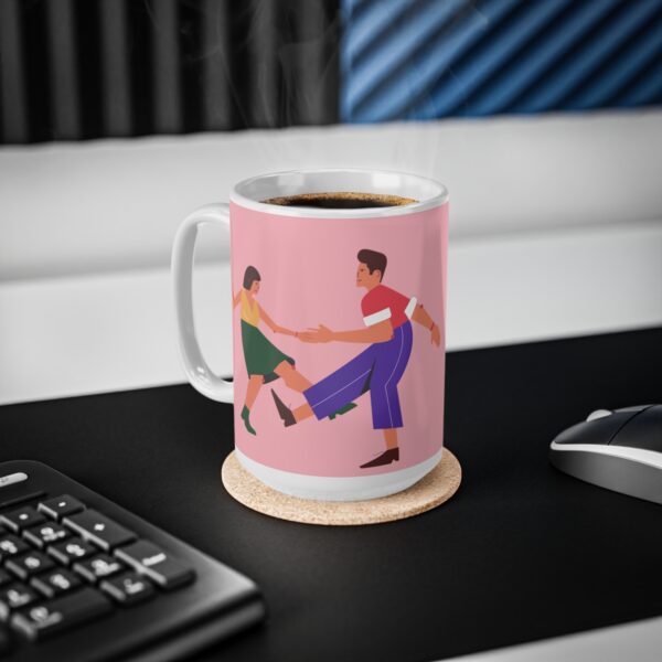 Love Every Day Valentine’s Day Dancing Couple – pink – Ceramic Mugs, 11oz, 15oz