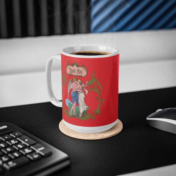 Victorian Stolen Kiss – red – Ceramic Coffee Cups, 11oz, 15oz