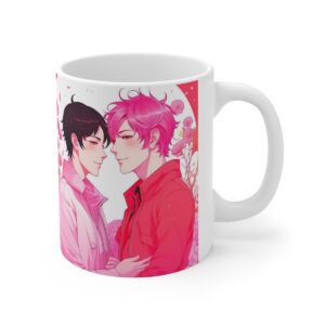 Valentines Day Gay LGBT Manga Couple – Ceramic Mugs, 11oz, 15oz