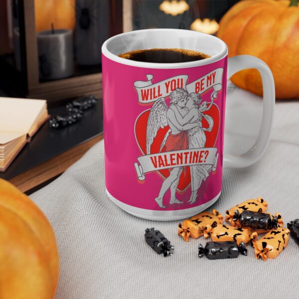Will You Be My Valentine – pink – Ceramic Mugs, 11oz, 15oz