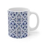 Moroccan Blue Pattern Ceramic Mugs, 11oz, 15oz
